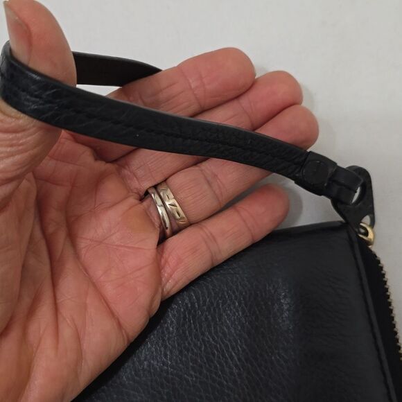 Marc Jacobs Black Leather Classic Q Wingman Wristlet Wallet - Picture 6 of 6